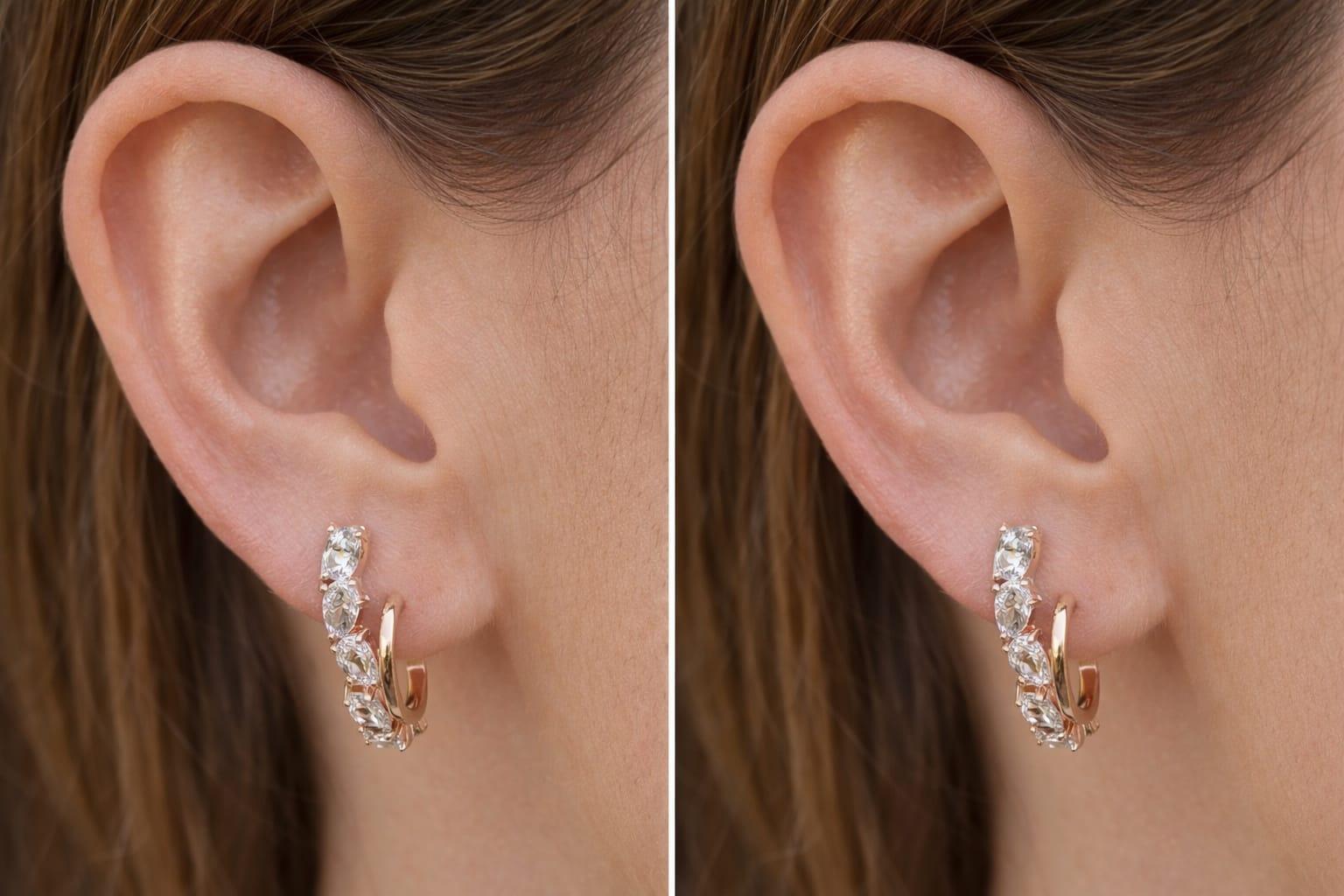 DIAMOND PEAR SHAPE HOOP EARRINGS 3.60CTW YELLOW GOLD