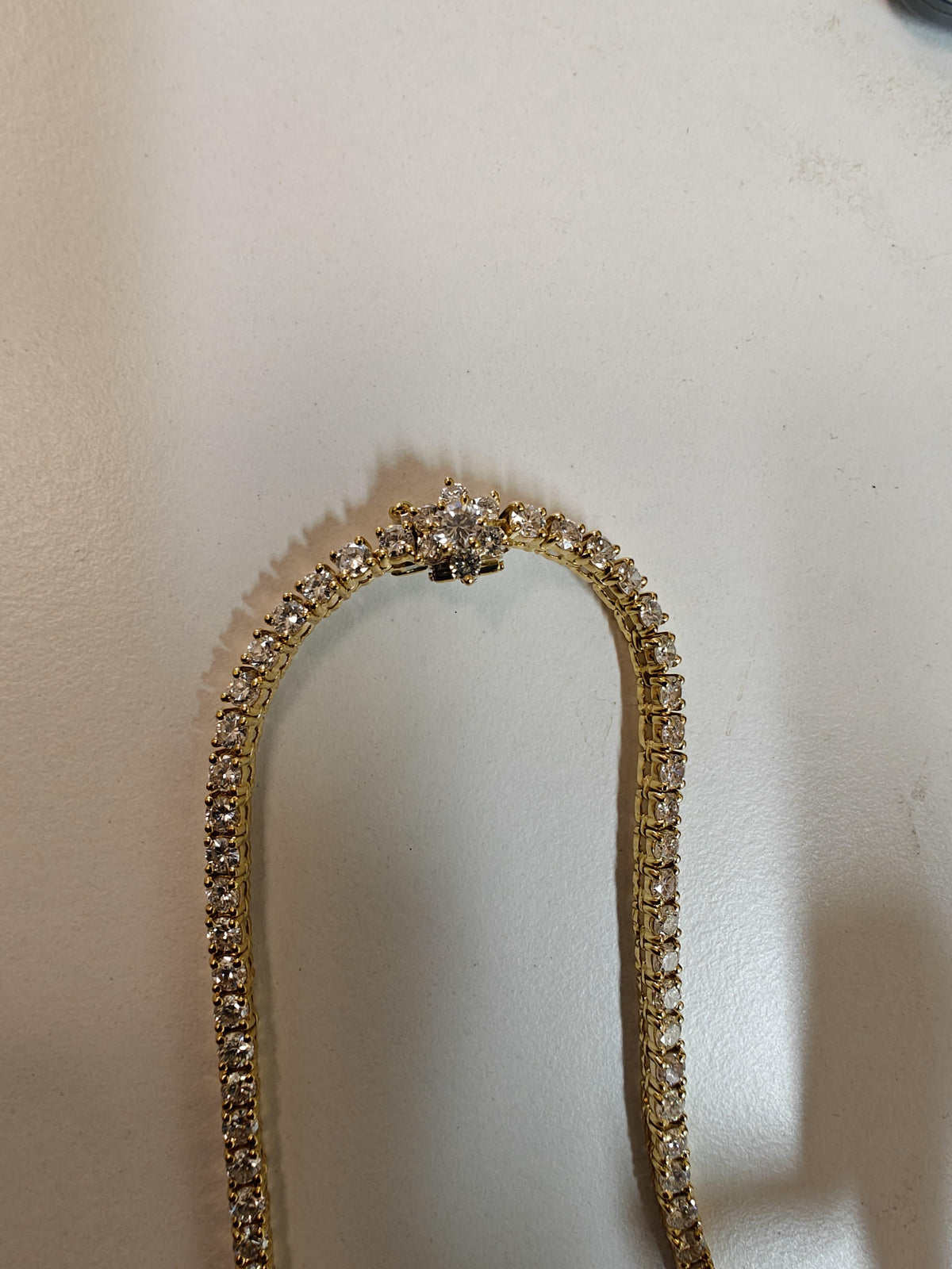 DIAMOND GRADUATED TENNIS NECKLACE 15.10CTW YELLOW GOLD