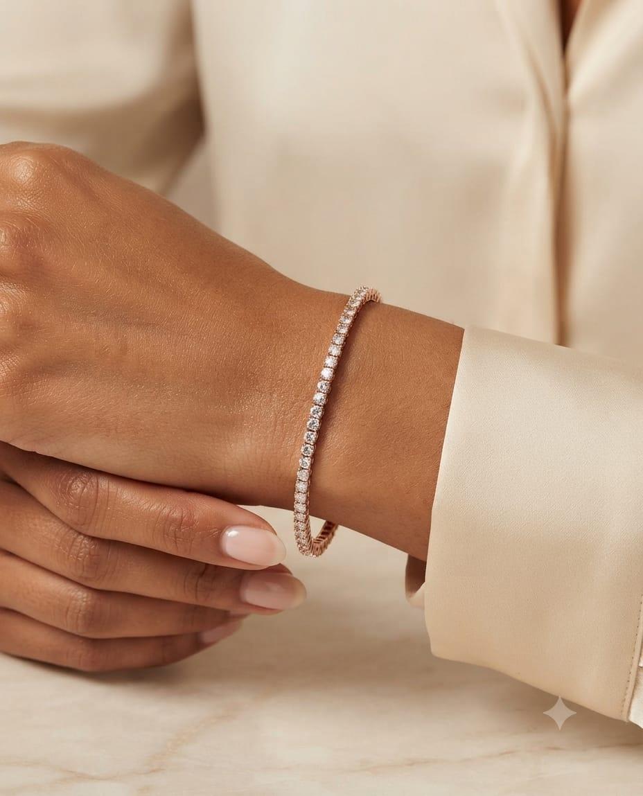 FLEXIBLE DIAMOND BANGLE BRACELET 2.01CTW ROSE GOLD