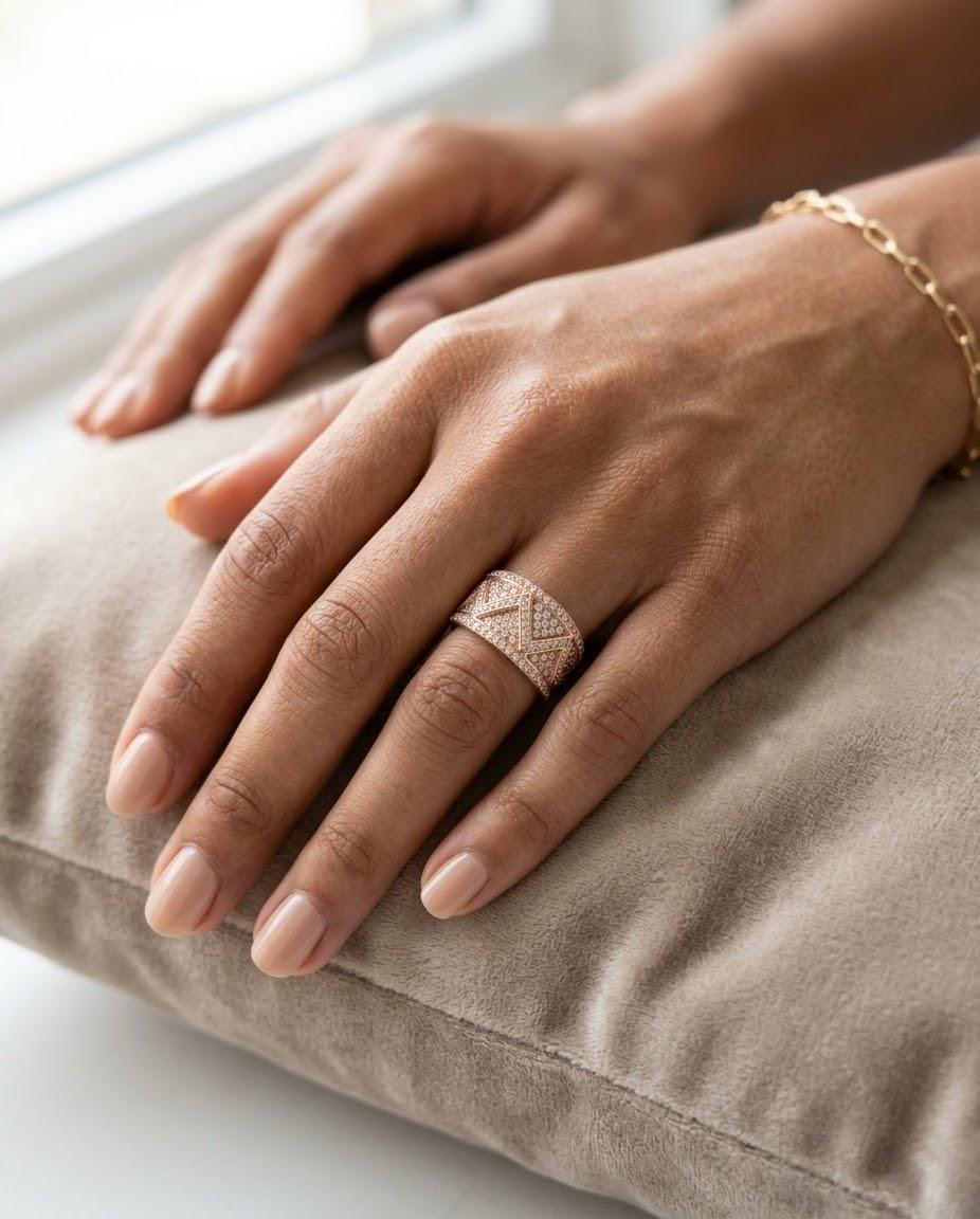 DIAMOND PAVE RING 1.85CTW ROSE GOLD