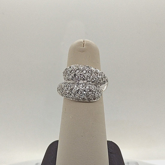 DIAMOND PAVE SPIRAL RING 2.0CT WHITE GOLD