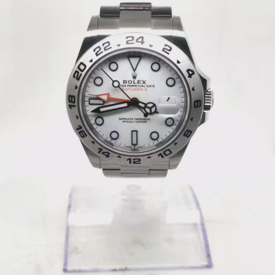ROLEX EXPLORER II 42MM WHITE DIAL WITH CARD