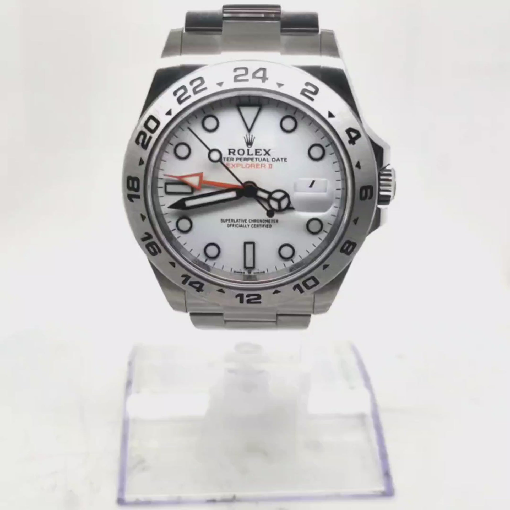 ROLEX EXPLORER II 42MM WHITE DIAL WITH CARD