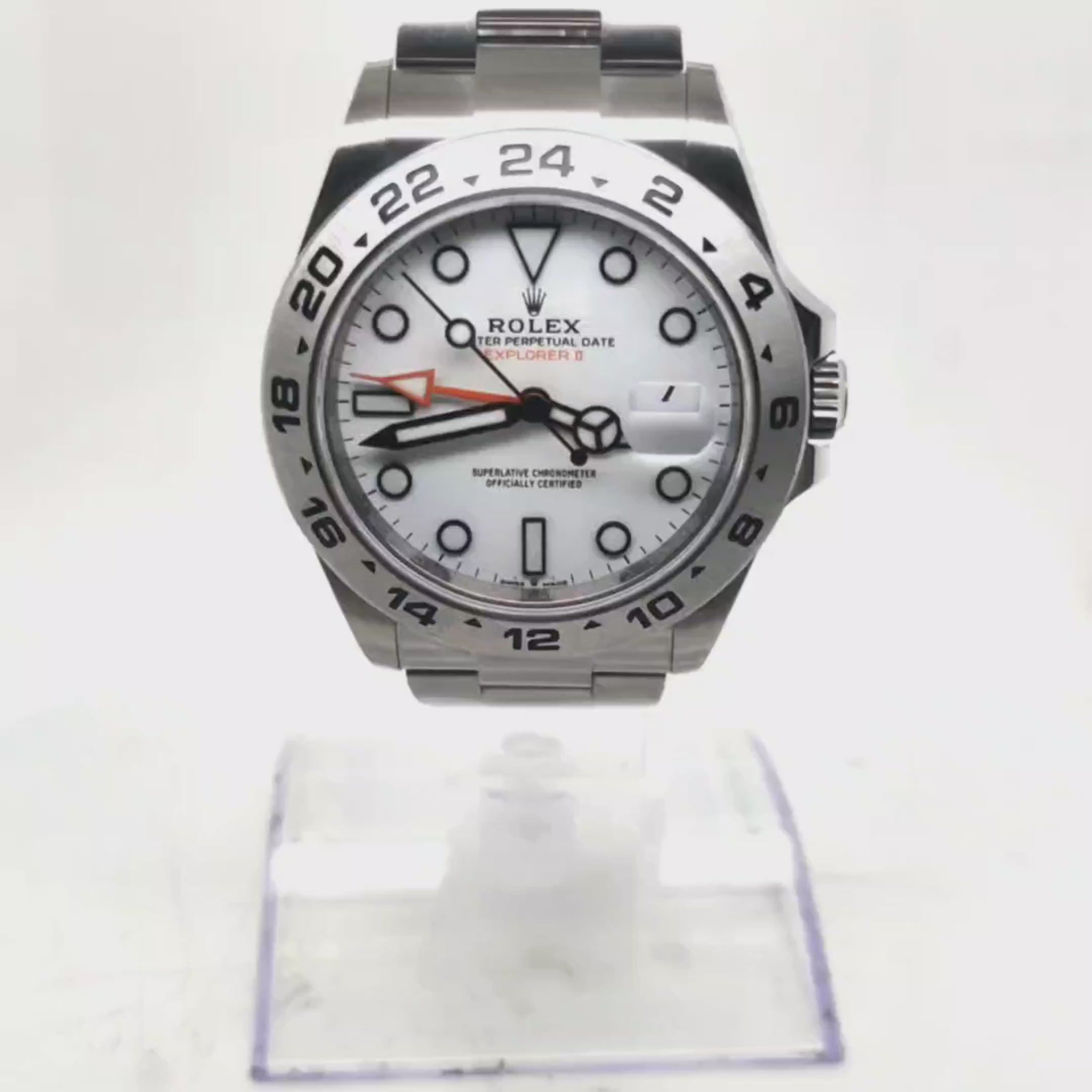 ROLEX EXPLORER II 42MM WHITE DIAL WITH CARD
