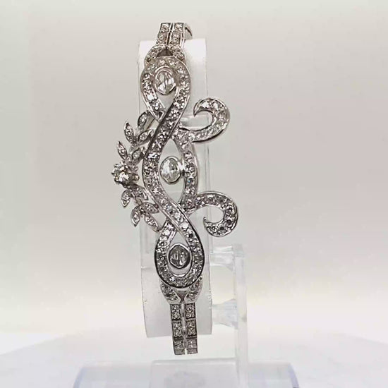 DIAMOND ESTATE BRACELET 4.0CT WHITE GOLD