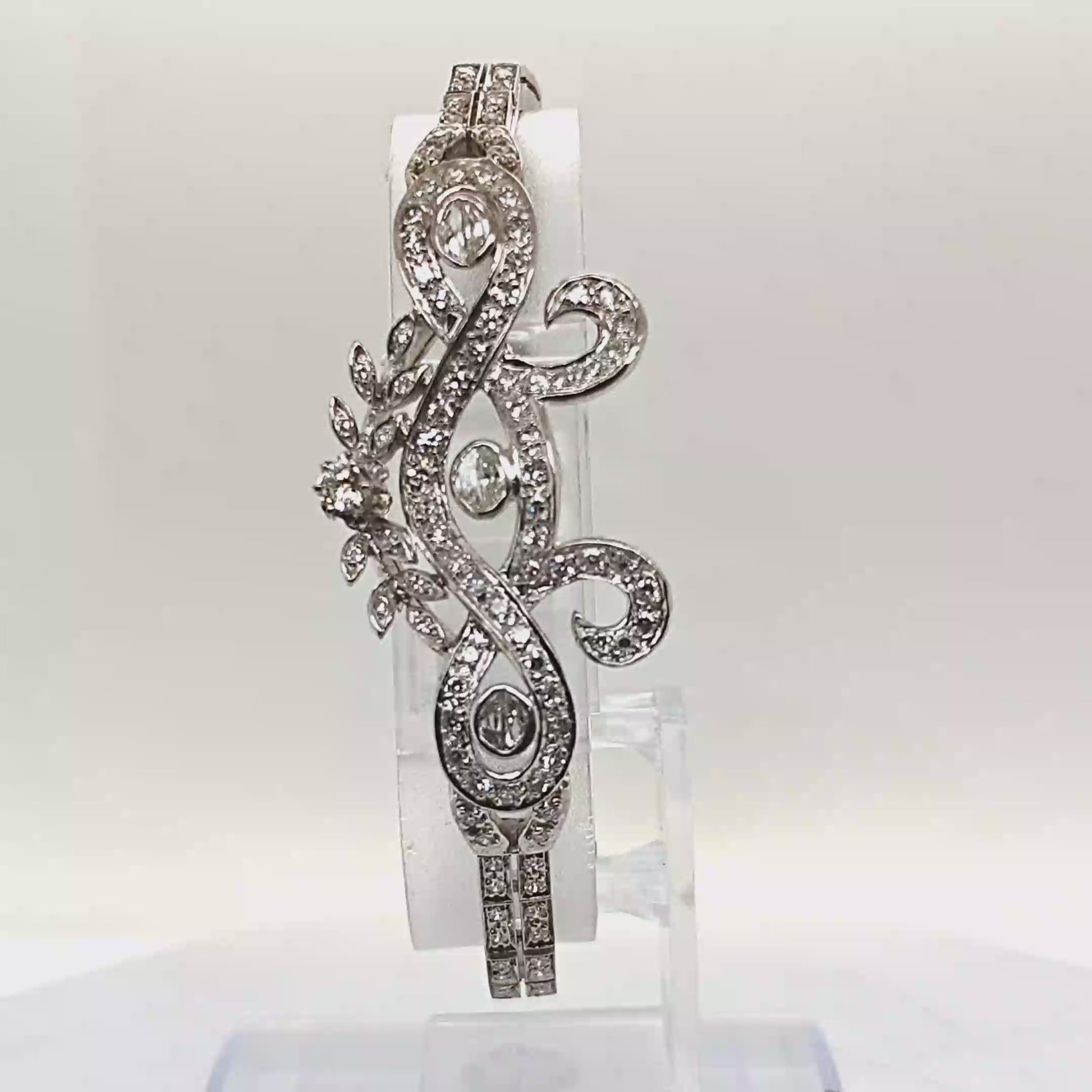 DIAMOND ESTATE BRACELET 4.0CT WHITE GOLD