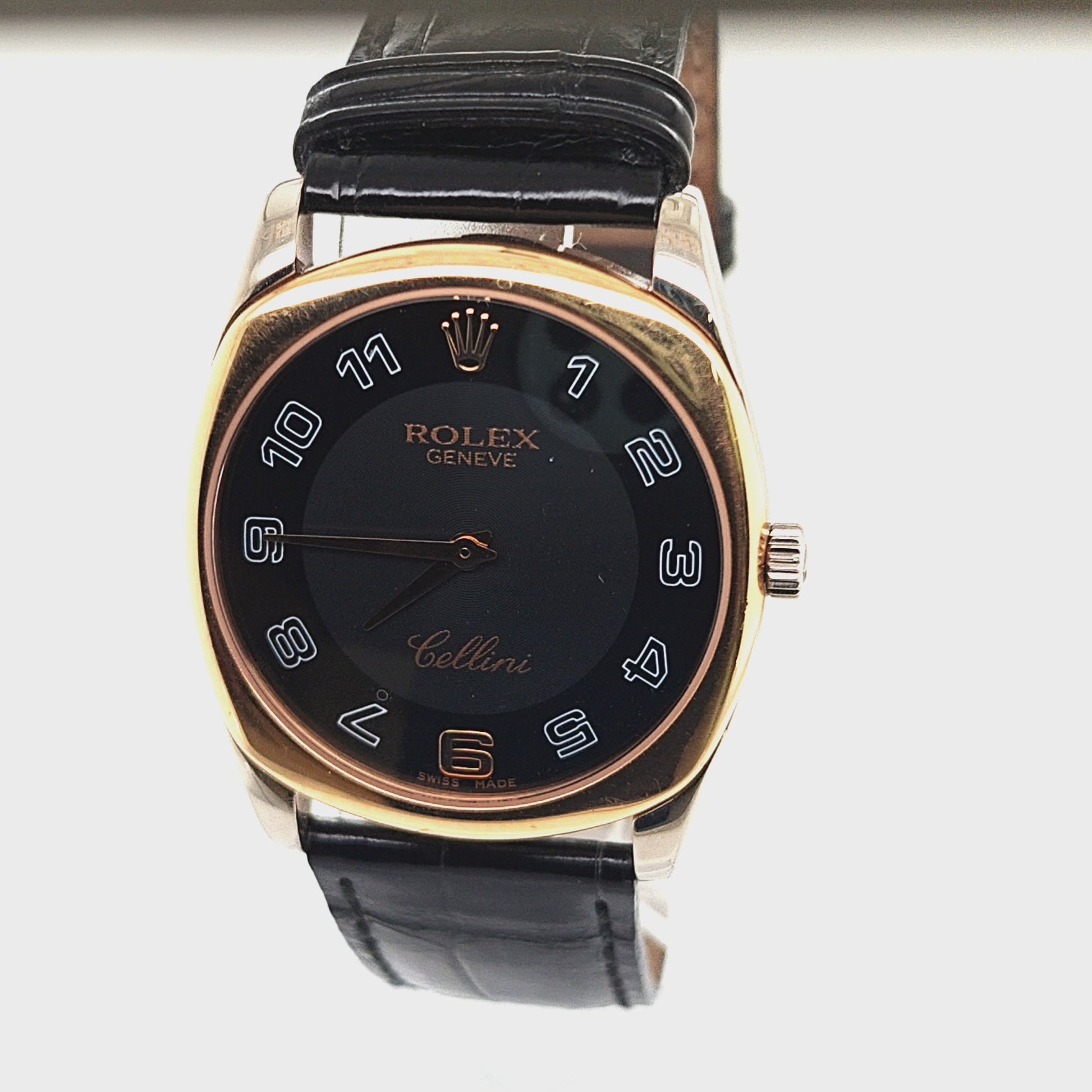 ROLEX CELLINI WHITE AND ROSE GOLD 33MM