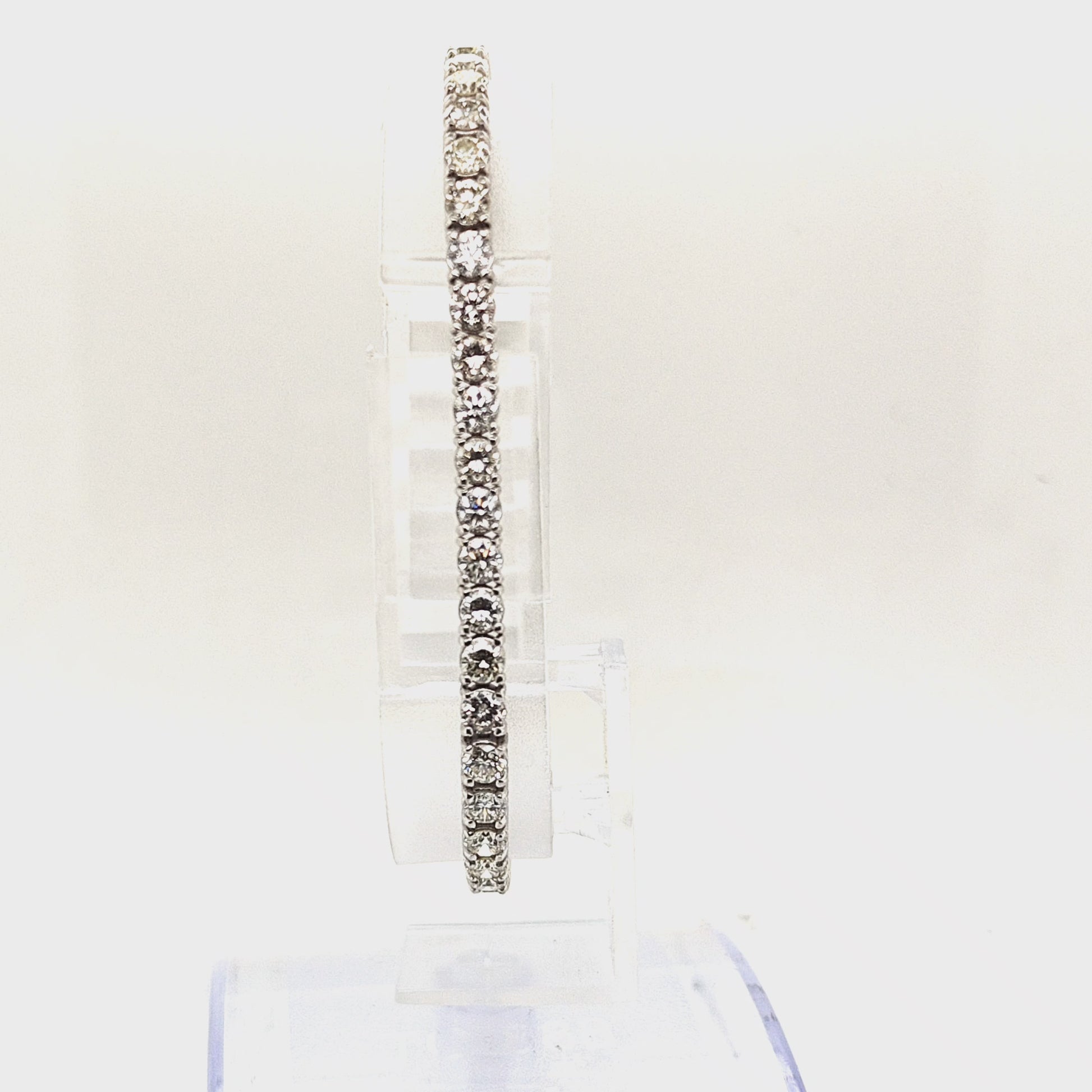 DIAMOND TENNIS BRACELET 6.92CT WHITE GOLD