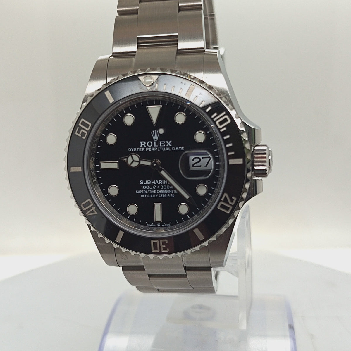 ROLEX SUBMARINER  BLACK DIAL CERAMIC BEZEL STAINLESS STEEL 41MM