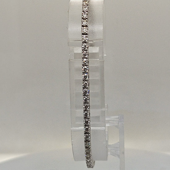 DIAMOND TENNIS BRACELET 3.04CT WHITE GOLD