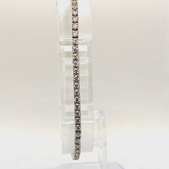 DIAMOND TENNIS BRACELET 3.01CT WHITE GOLD