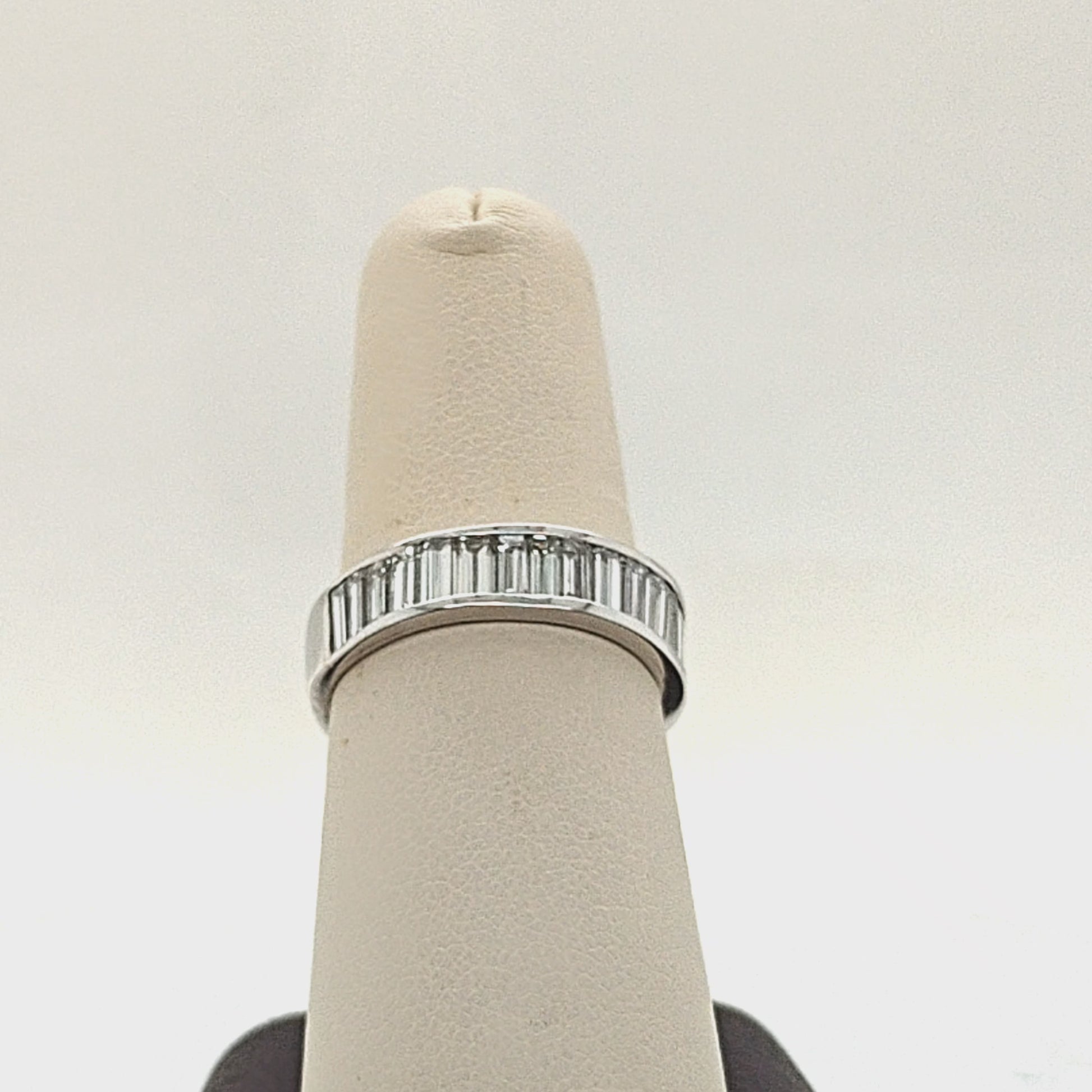 DIAMOND BAGUETTE HALF ETERNITY BAND 2.03CTW PLATINUM