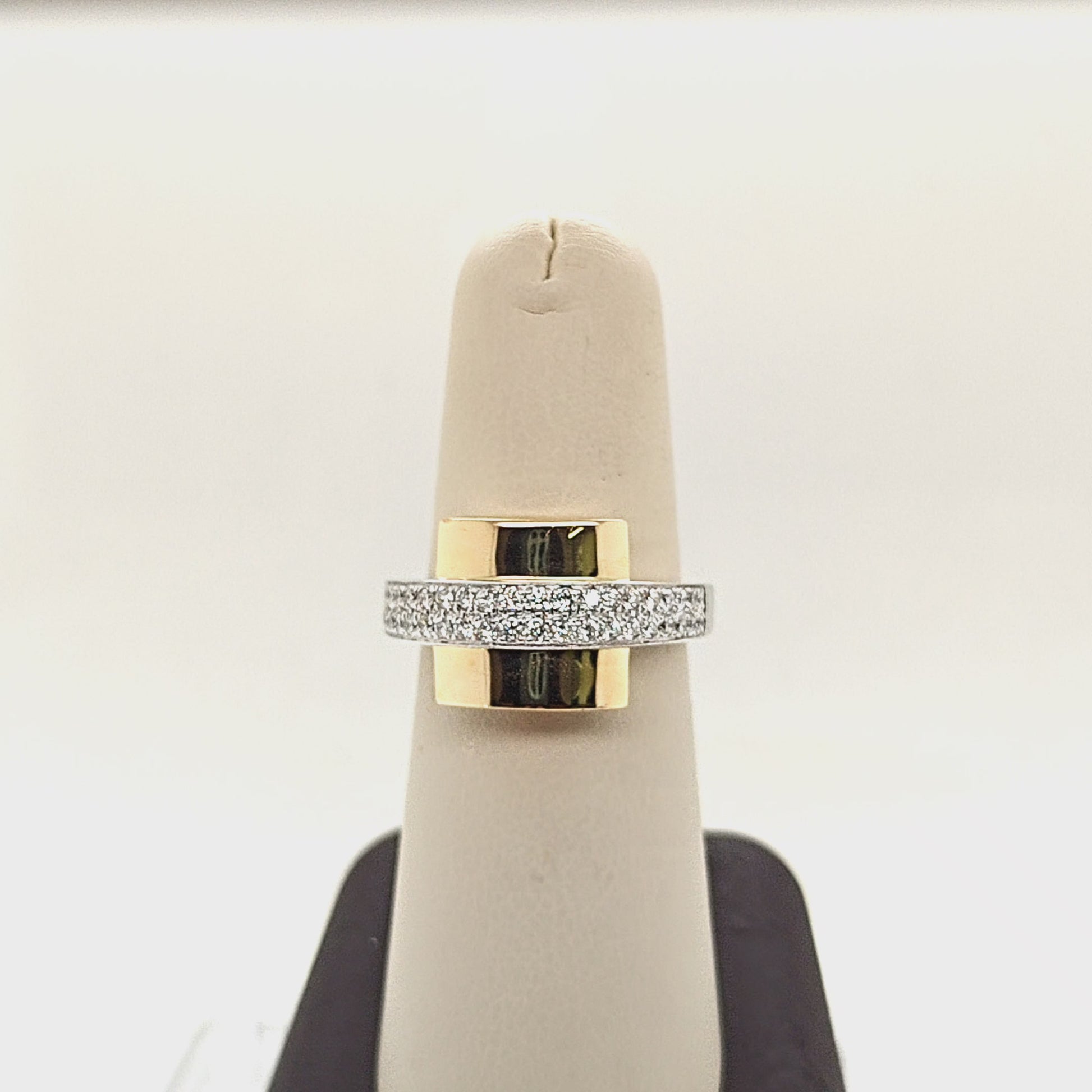 DIAMOND FASHION RING 1.00CT TWO TONE GOLD