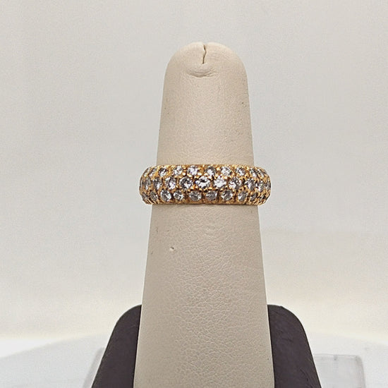 DIAMOND PAVE ETERNITY BAND YELLOW GOLD 2.55CT