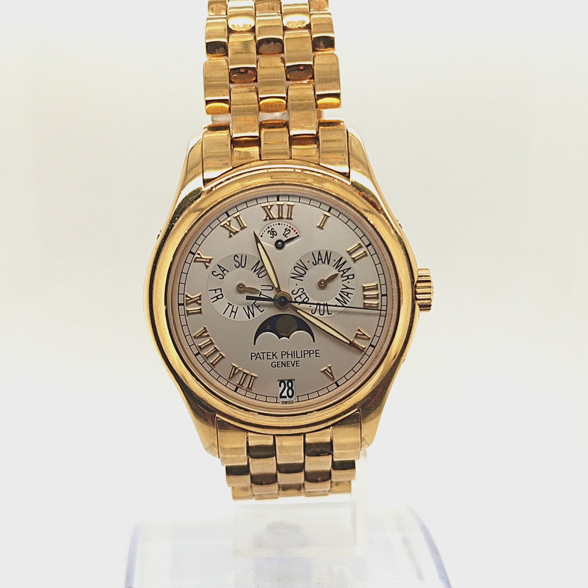 PATEK PHILIPPE ANNUAL CALENDAR MOON WATCH YELLOW GOLD