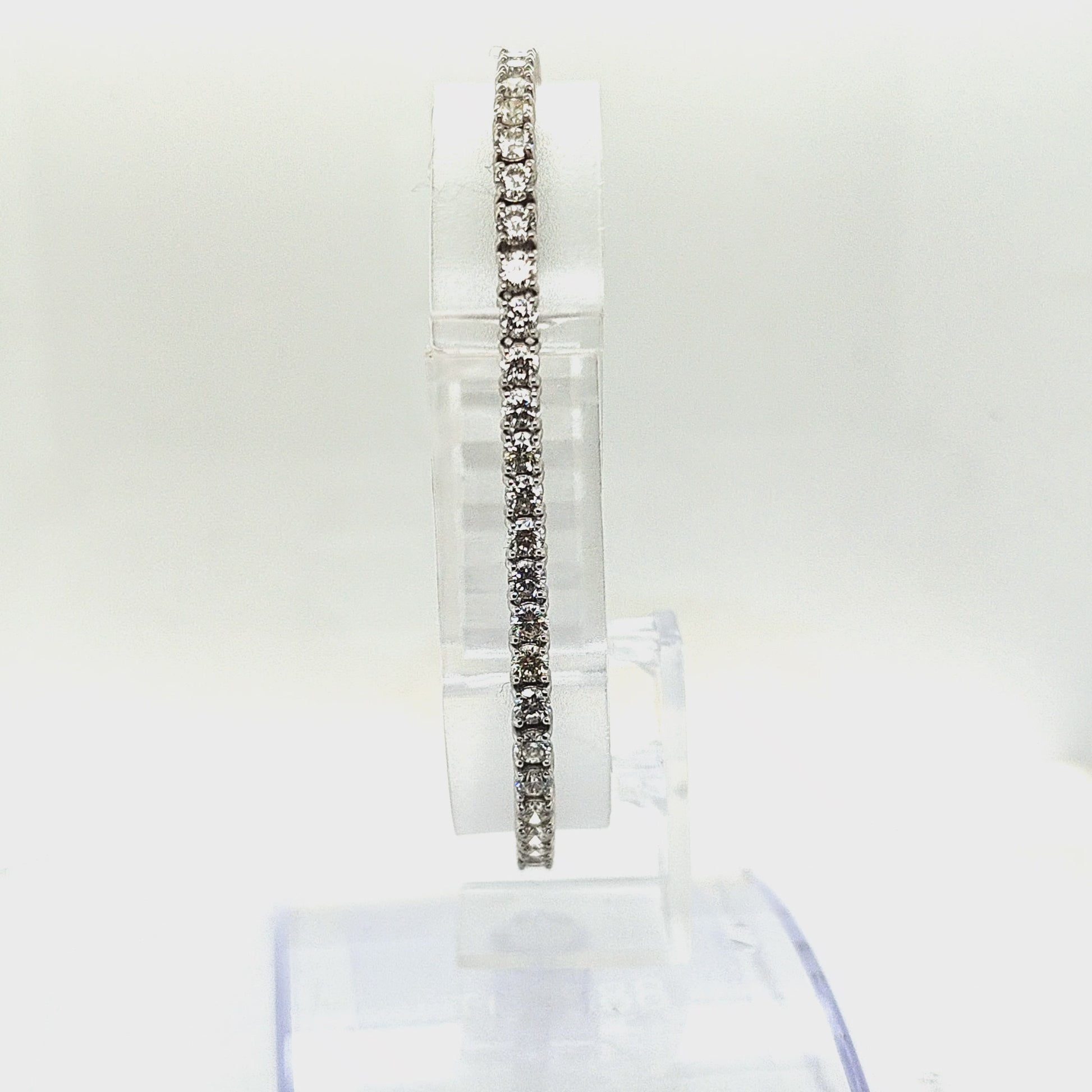 DIAMOND TENNIS BRACELET 5.90CT WHITE GOLD