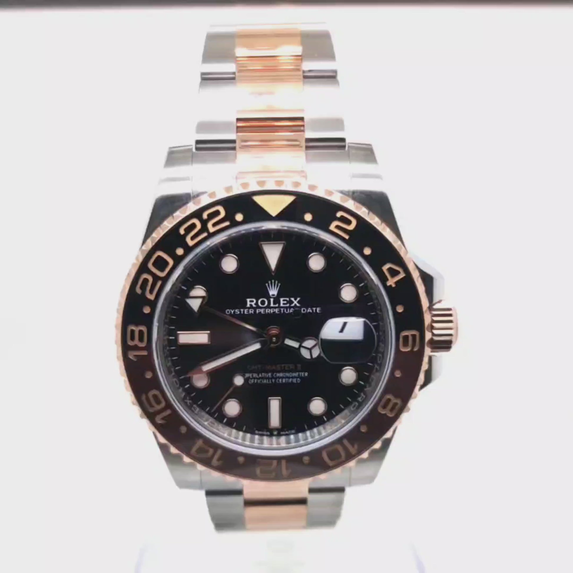 Rolex GMT-Master II Root beer Two Tone Rose Gold W/Card