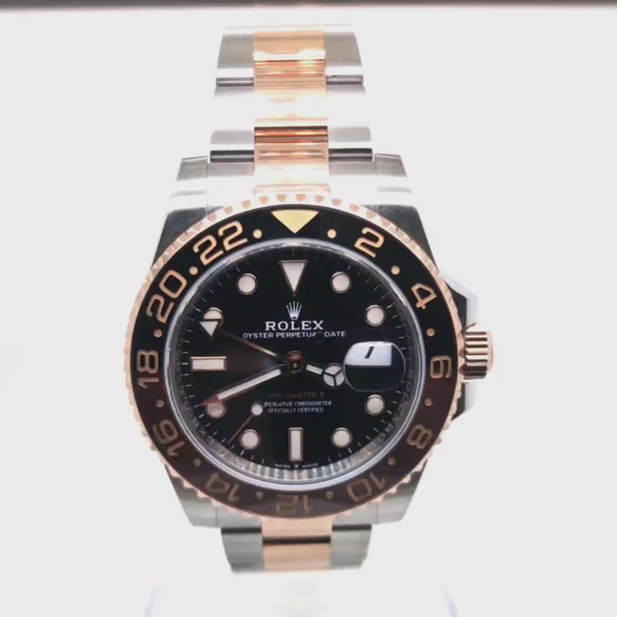 Rolex GMT-Master II Root beer Two Tone Rose Gold W/Card
