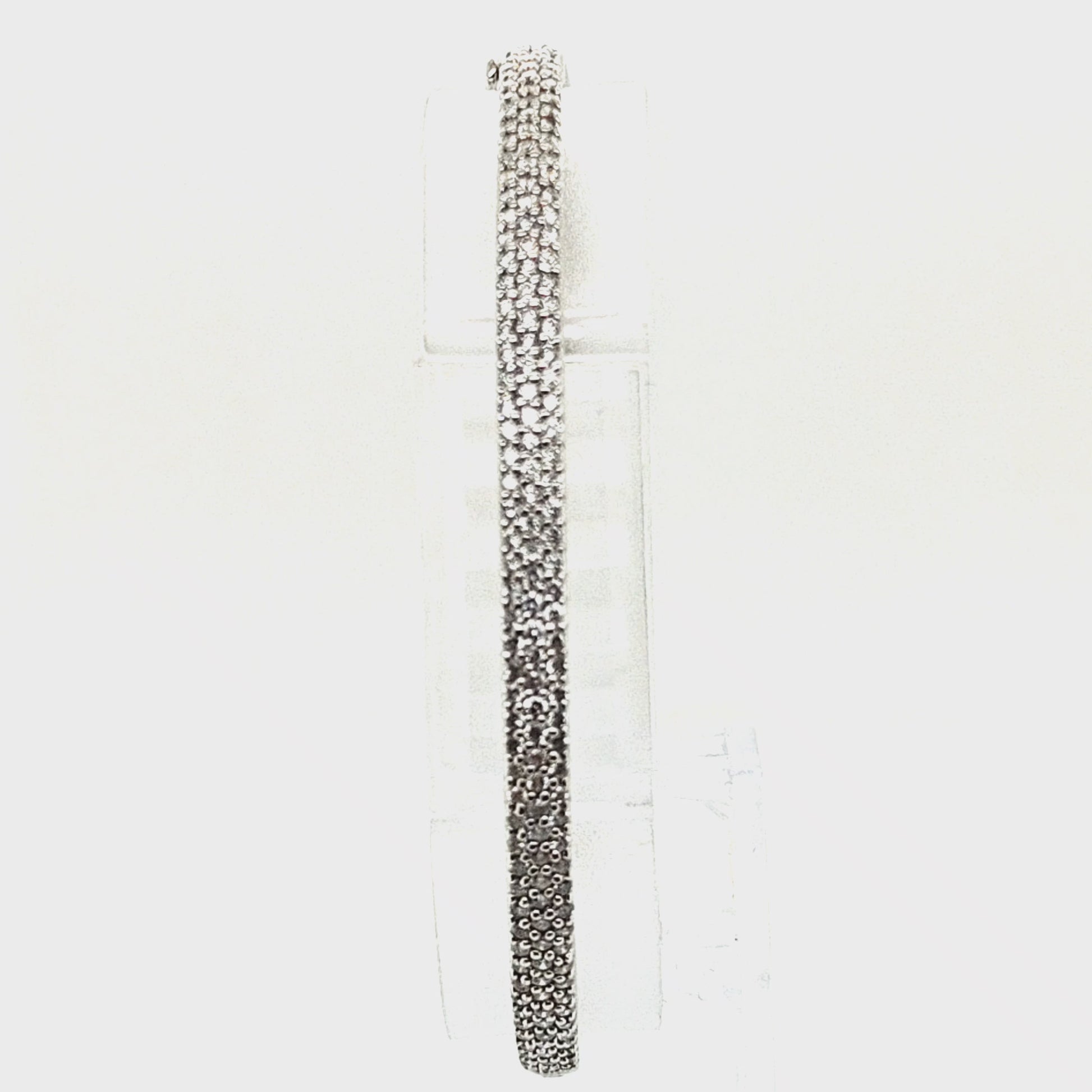 DIAMOND PAVE BANGLE 2.16CTW WHITE GOLD