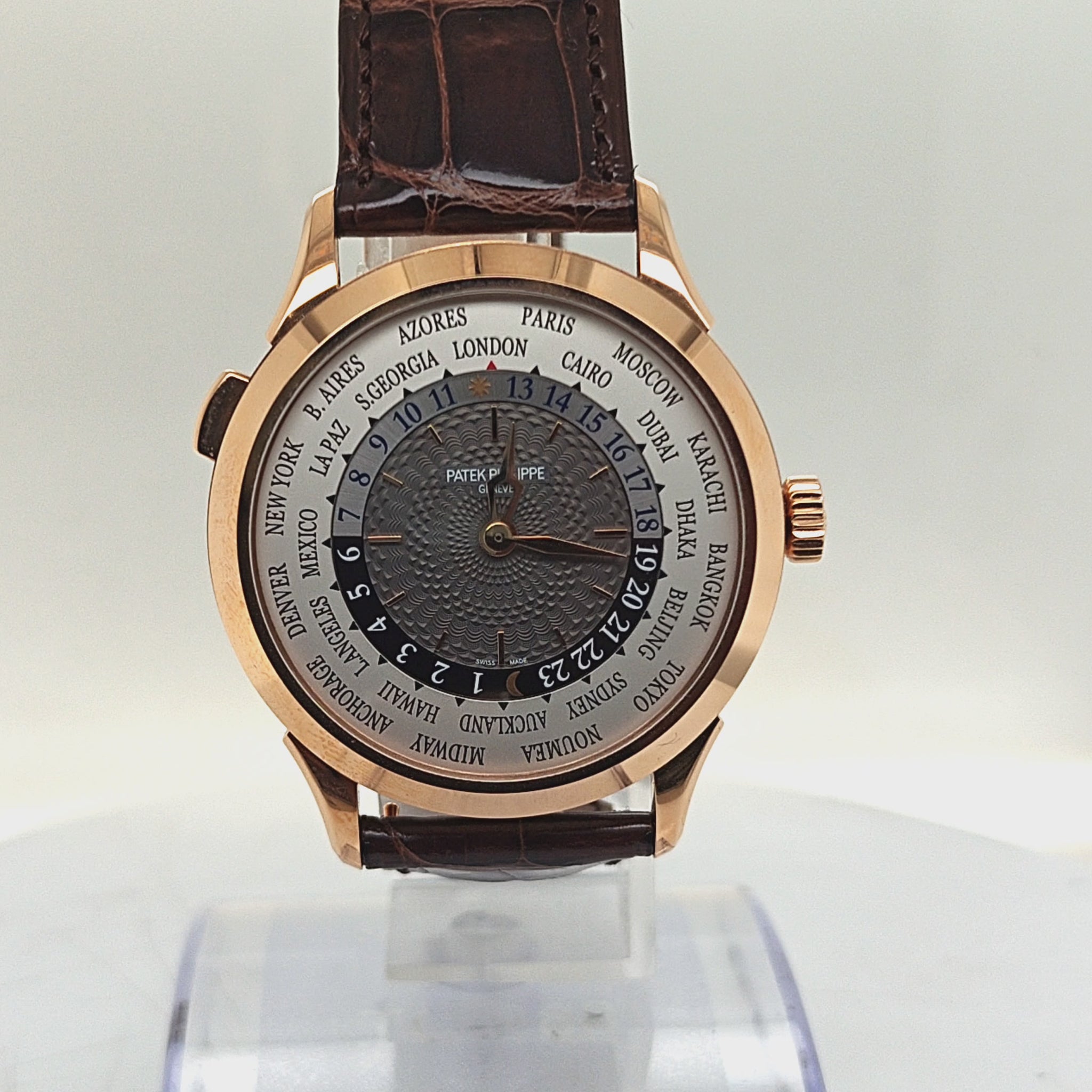 PATEK PHILIPPE "WORLD TIME" WATCH 5230R ROSE GOLD COMPLETE SET