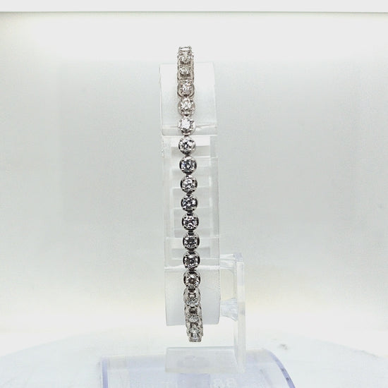 DIAMOND TENNIS BRACELET 4.46CT WHITE GOLD