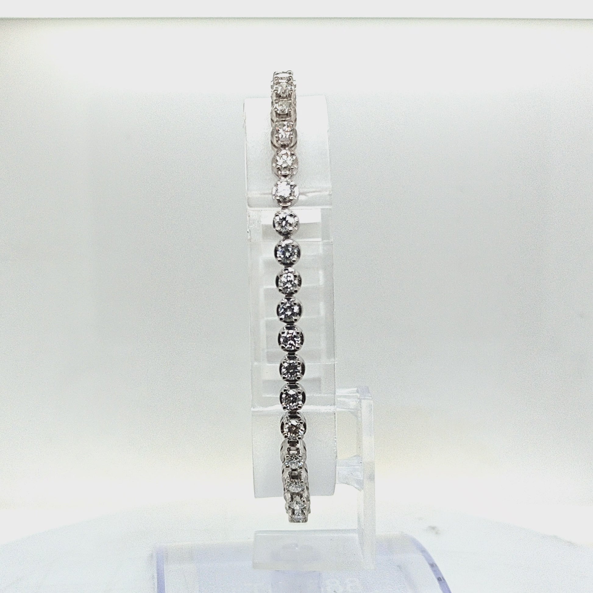 DIAMOND TENNIS BRACELET 4.46CT WHITE GOLD
