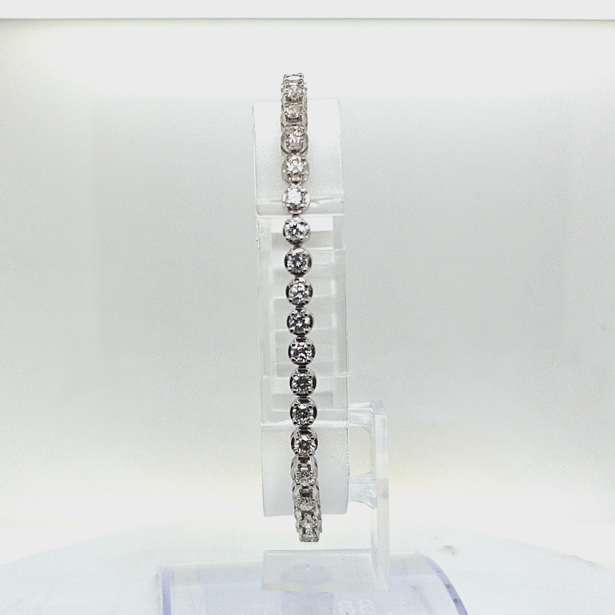 DIAMOND TENNIS BRACELET 4.46CT WHITE GOLD