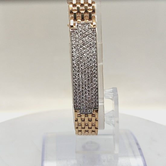 DIAMOND ID STYLE BRACELET 2.5CTW YELLOW GOLD