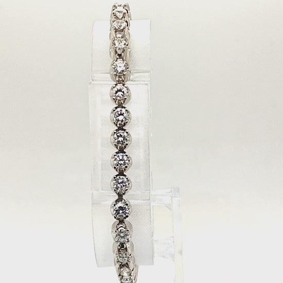 DIAMOND TENNIS BRACELET 5.06CT WHITE GOLD