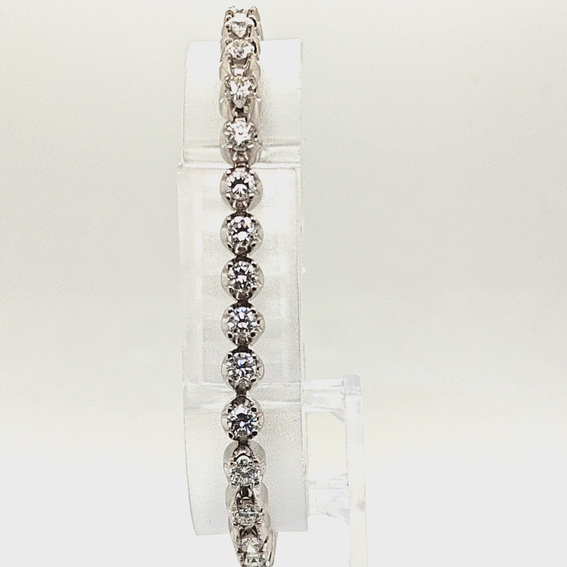 DIAMOND TENNIS BRACELET 5.06CT WHITE GOLD
