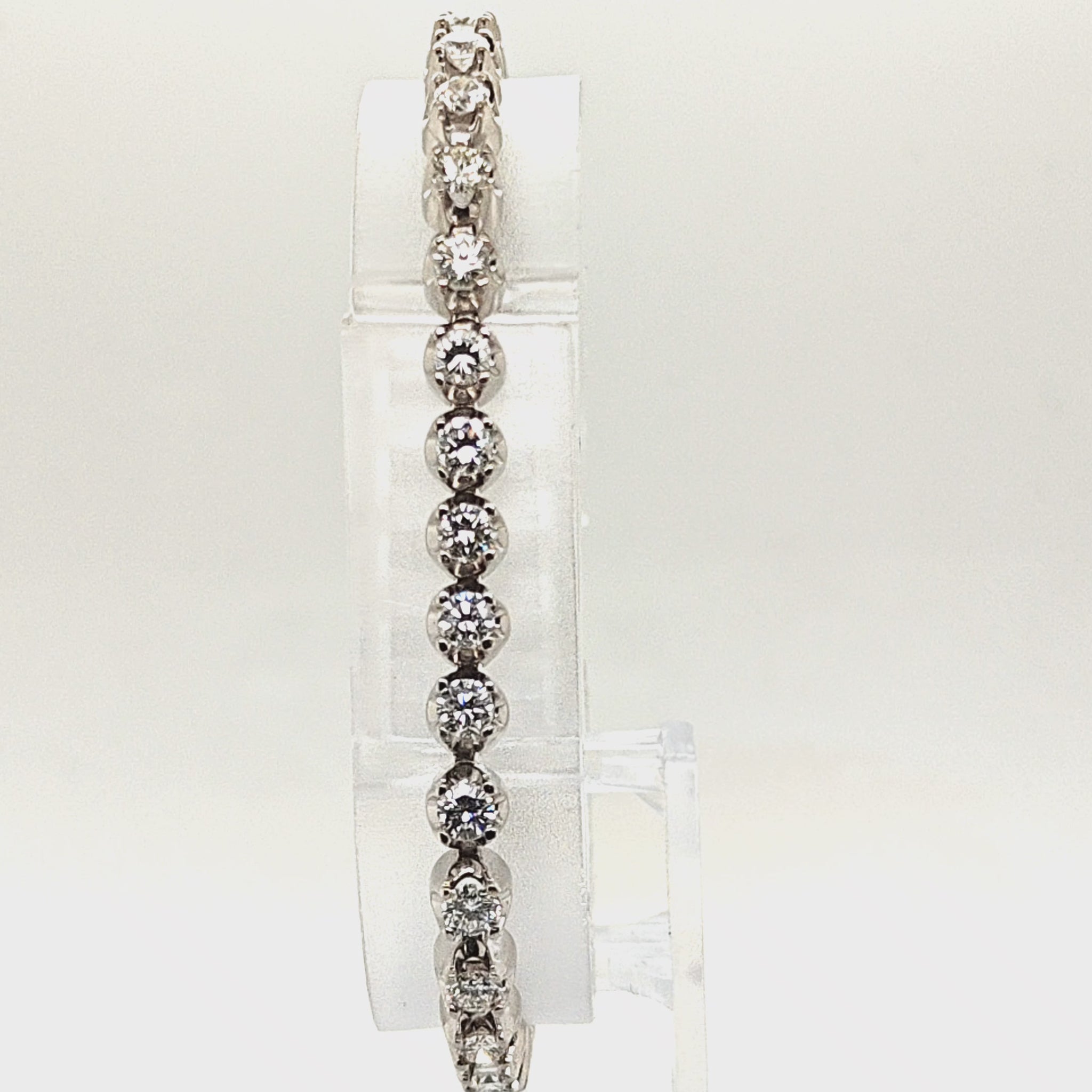 DIAMOND TENNIS BRACELET 5.06CT WHITE GOLD
