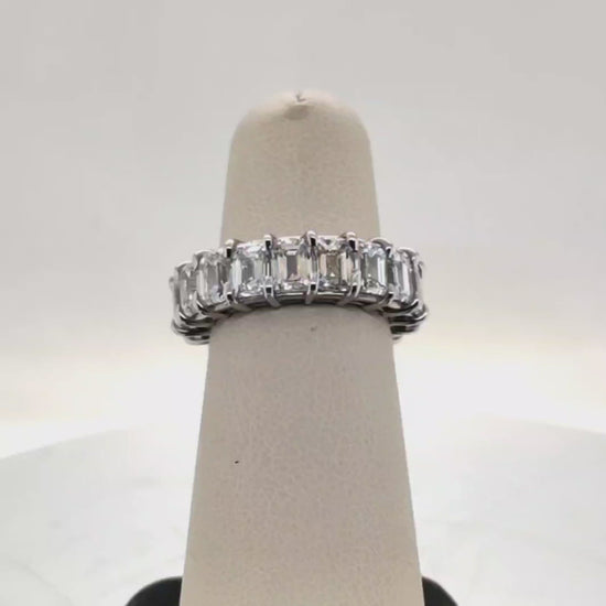 PLATINUM ETERNITY BAND HAND MADE 9.18CTW