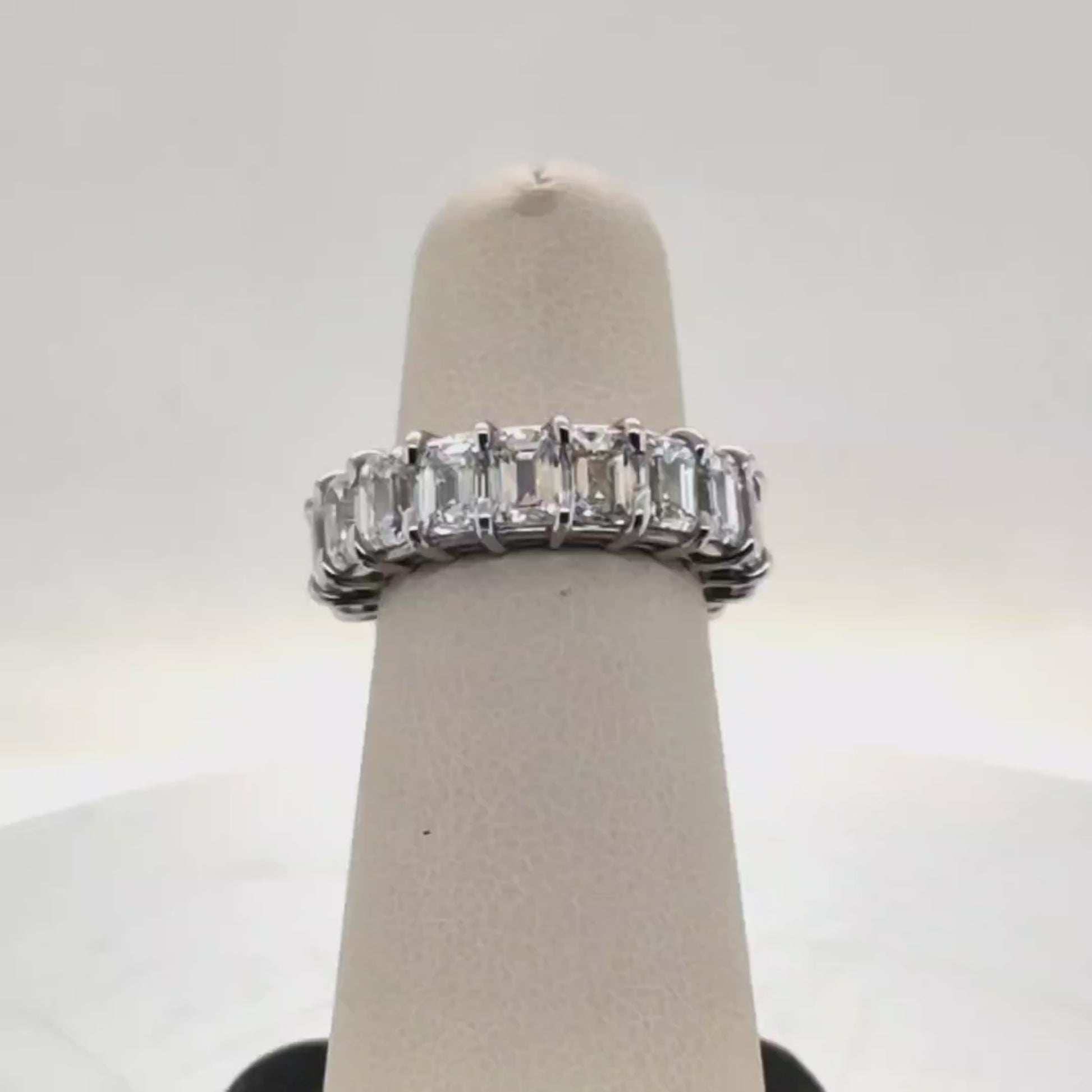 PLATINUM ETERNITY BAND HAND MADE 9.18CTW