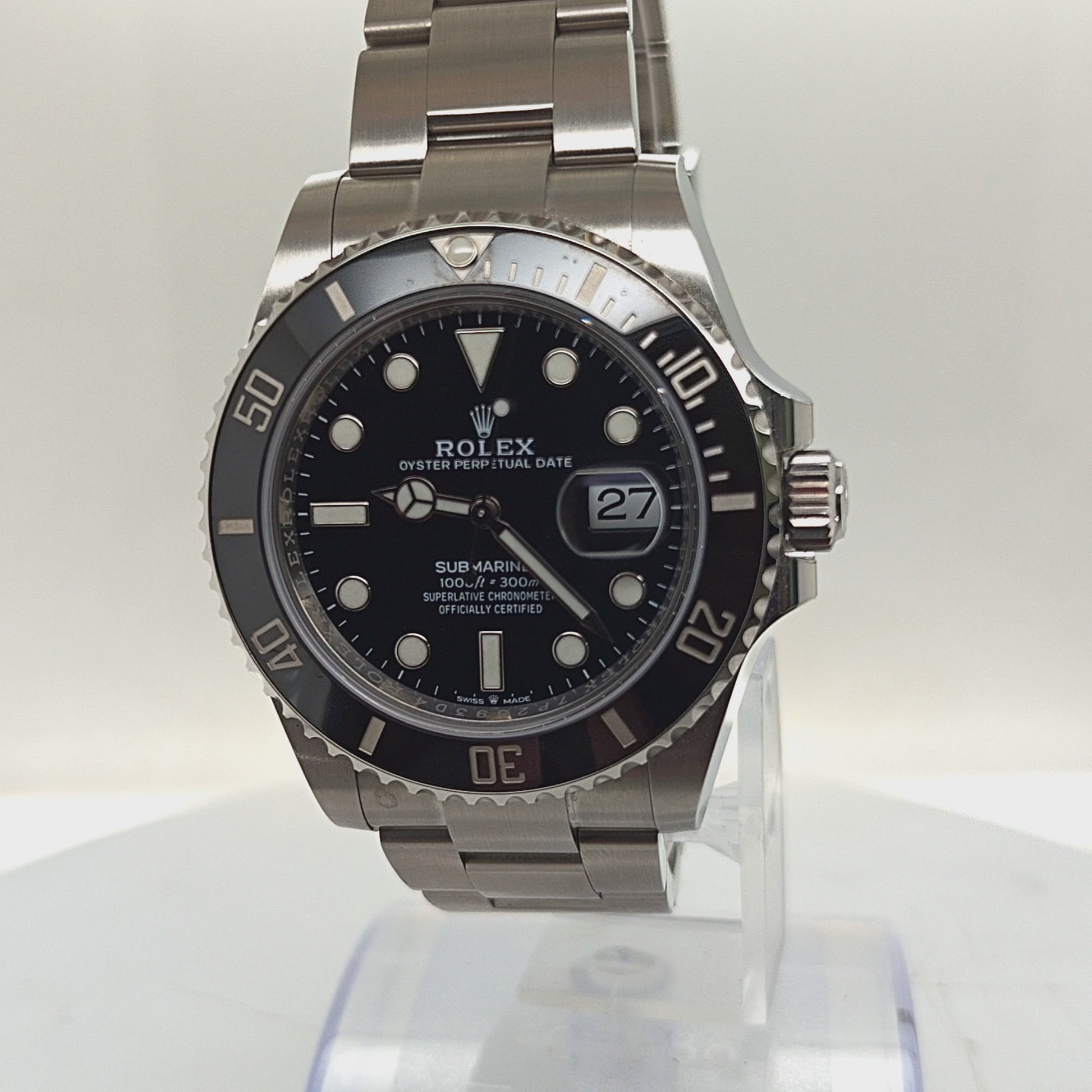 ROLEX SUBMARINER  BLACK DIAL CERAMIC BEZEL STAINLESS STEEL 41MM