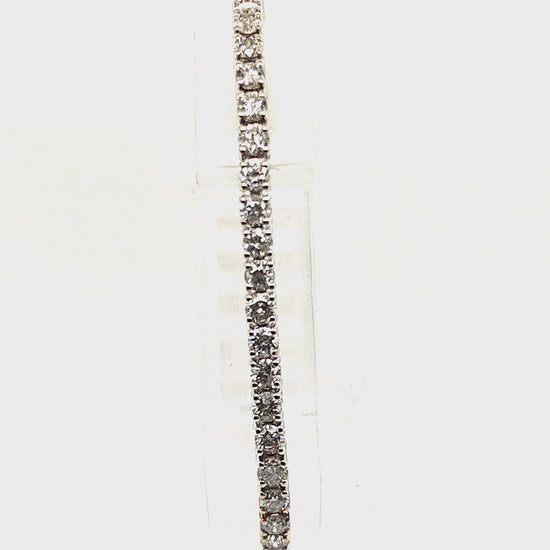 DIAMOND TENNIS BRACELET 6.24CT WHITE GOLD