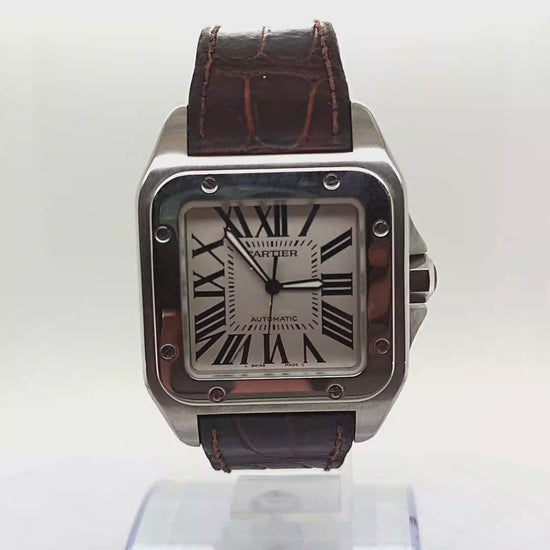 CARTIER SANTOS 100 AUTOMATIC WATCH STAINLESS STEEL