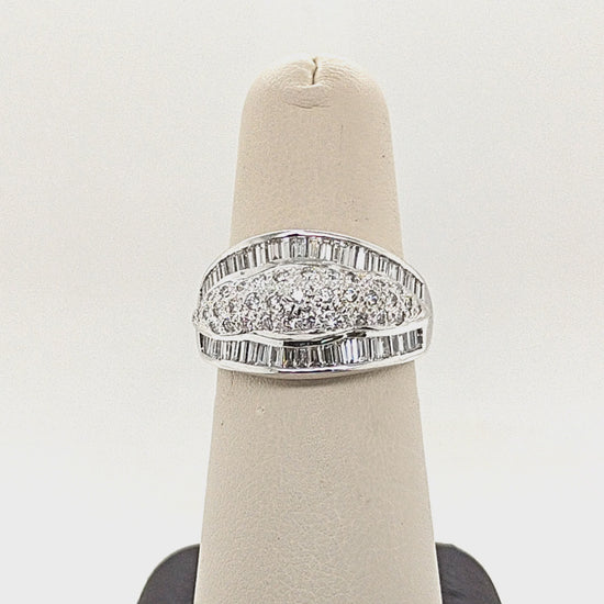 DIAMOND DOME RING 1.77CTW WHITE GOLD