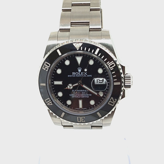 ROLEX SUBMARINER BLACK CERAMIC BEZEL STAINLESS STEEL