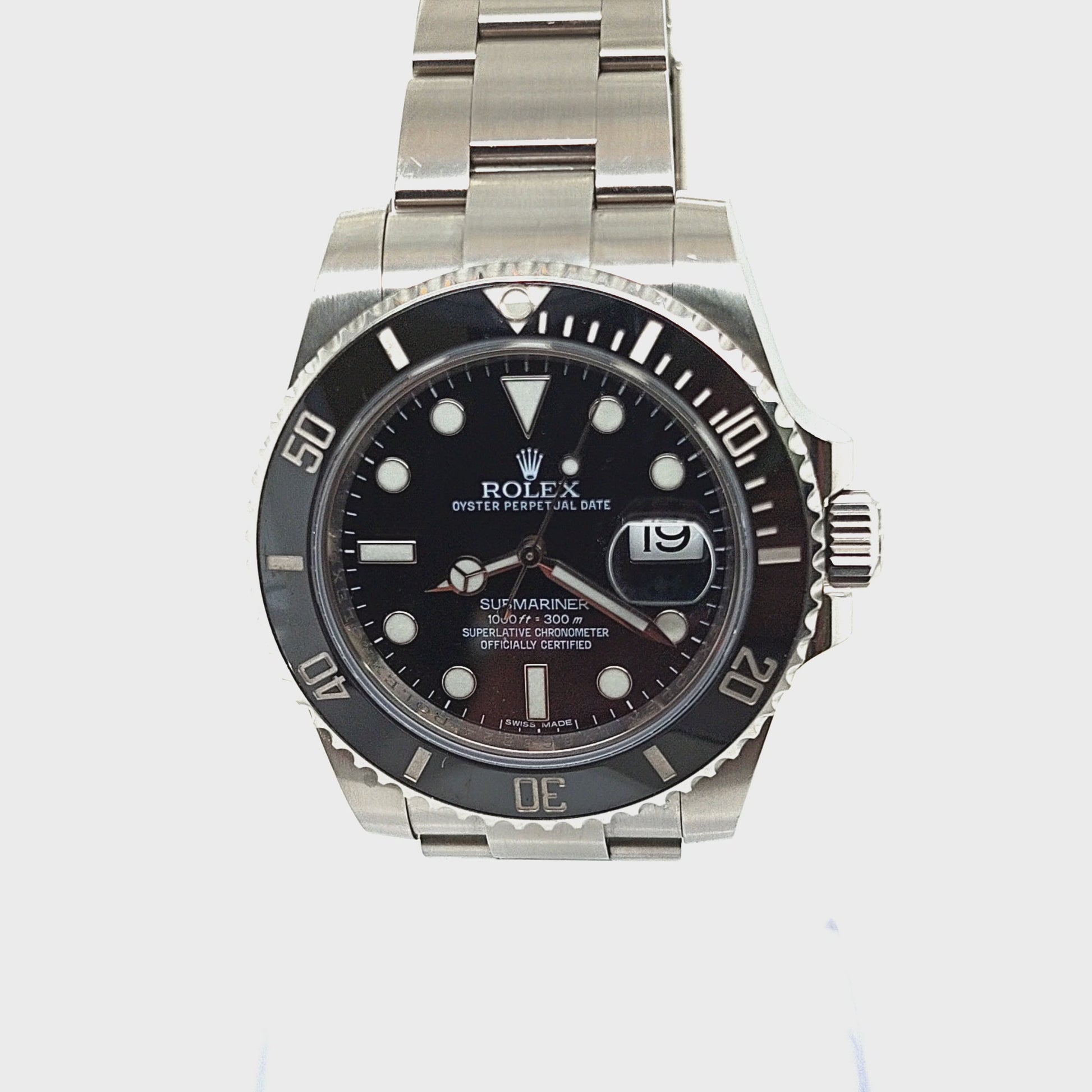 ROLEX SUBMARINER BLACK CERAMIC BEZEL STAINLESS STEEL