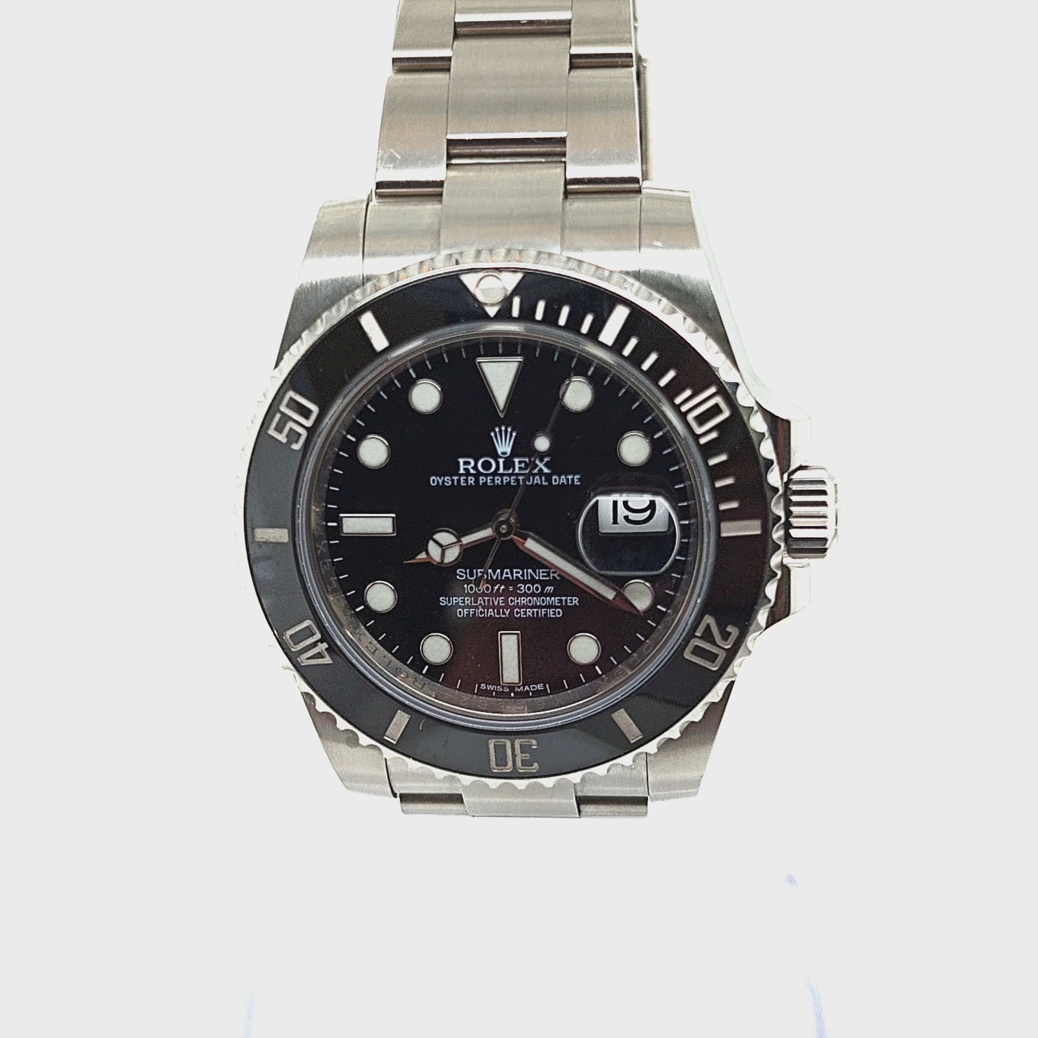 ROLEX SUBMARINER BLACK CERAMIC BEZEL STAINLESS STEEL