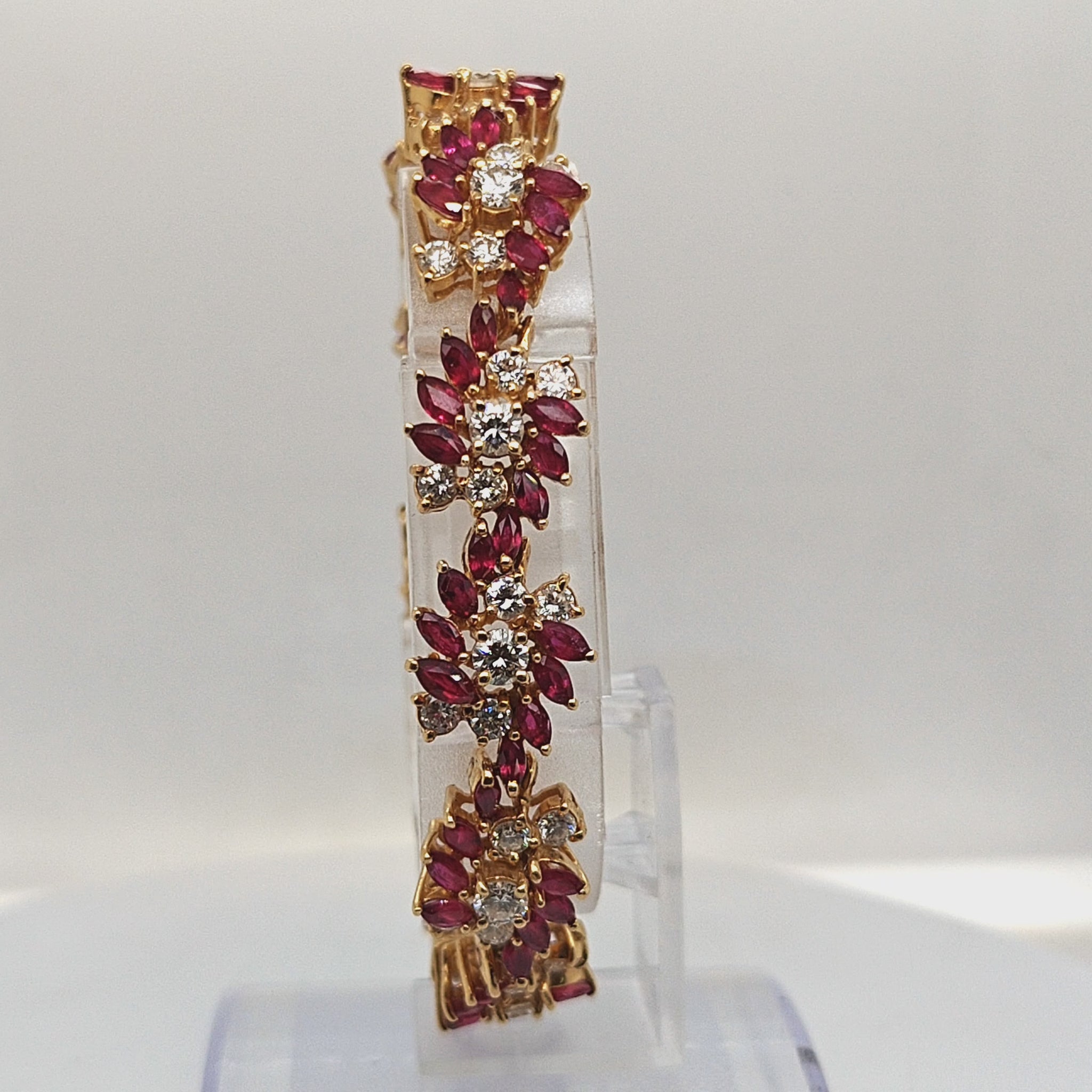 RUBY AND DIAMOND BRACELET YELLOW GOLD
