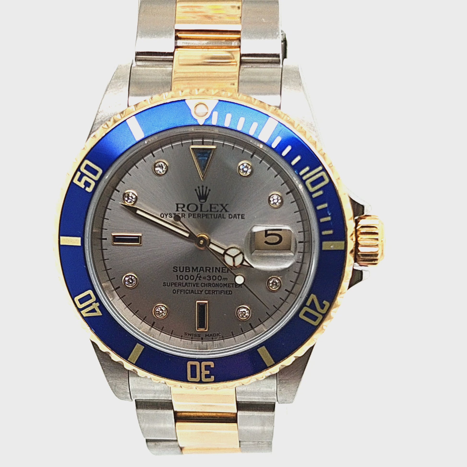 ROLEX SUBMARINER TWO TONE ORIGINAL SERTI DIAL