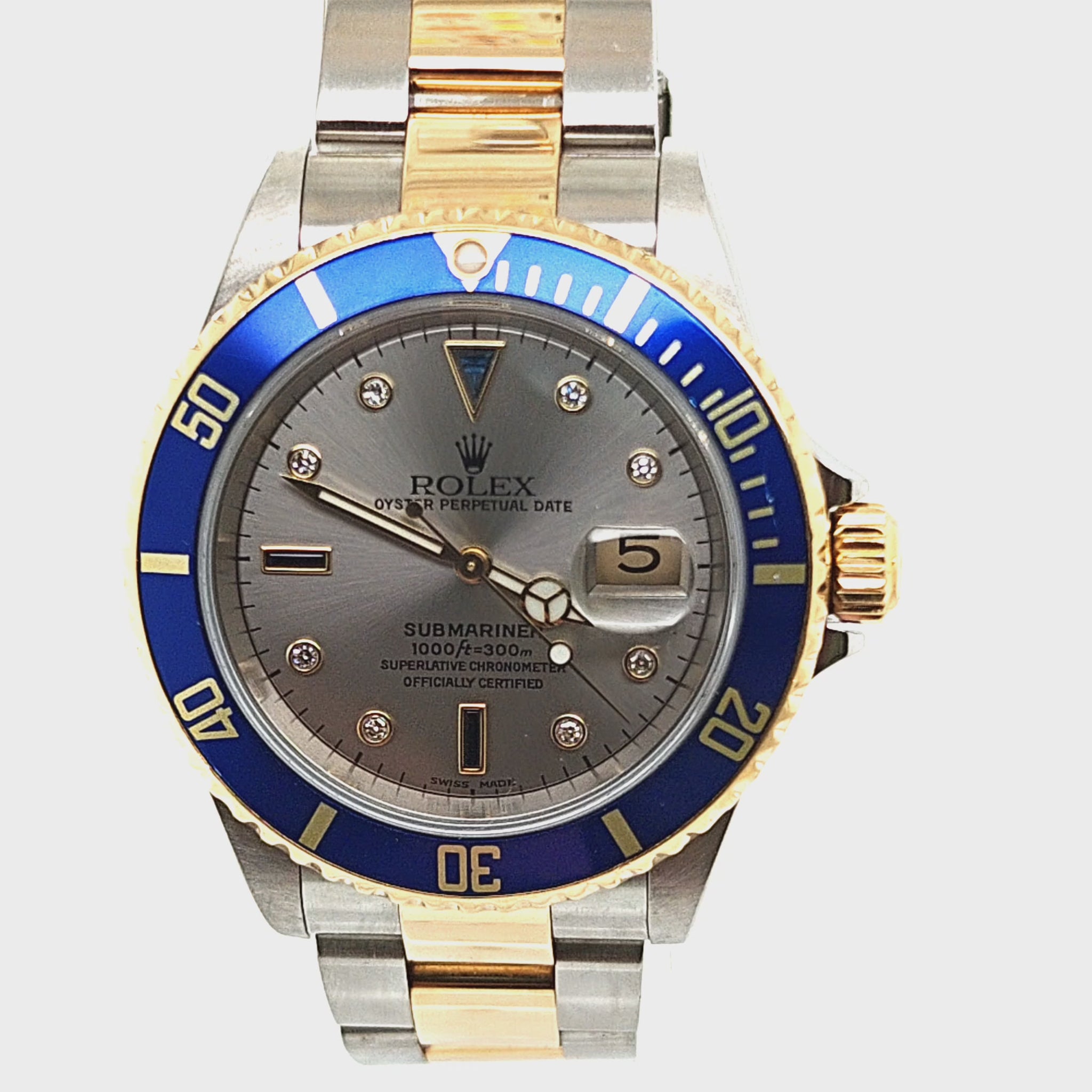 ROLEX SUBMARINER TWO TONE ORIGINAL SERTI DIAL