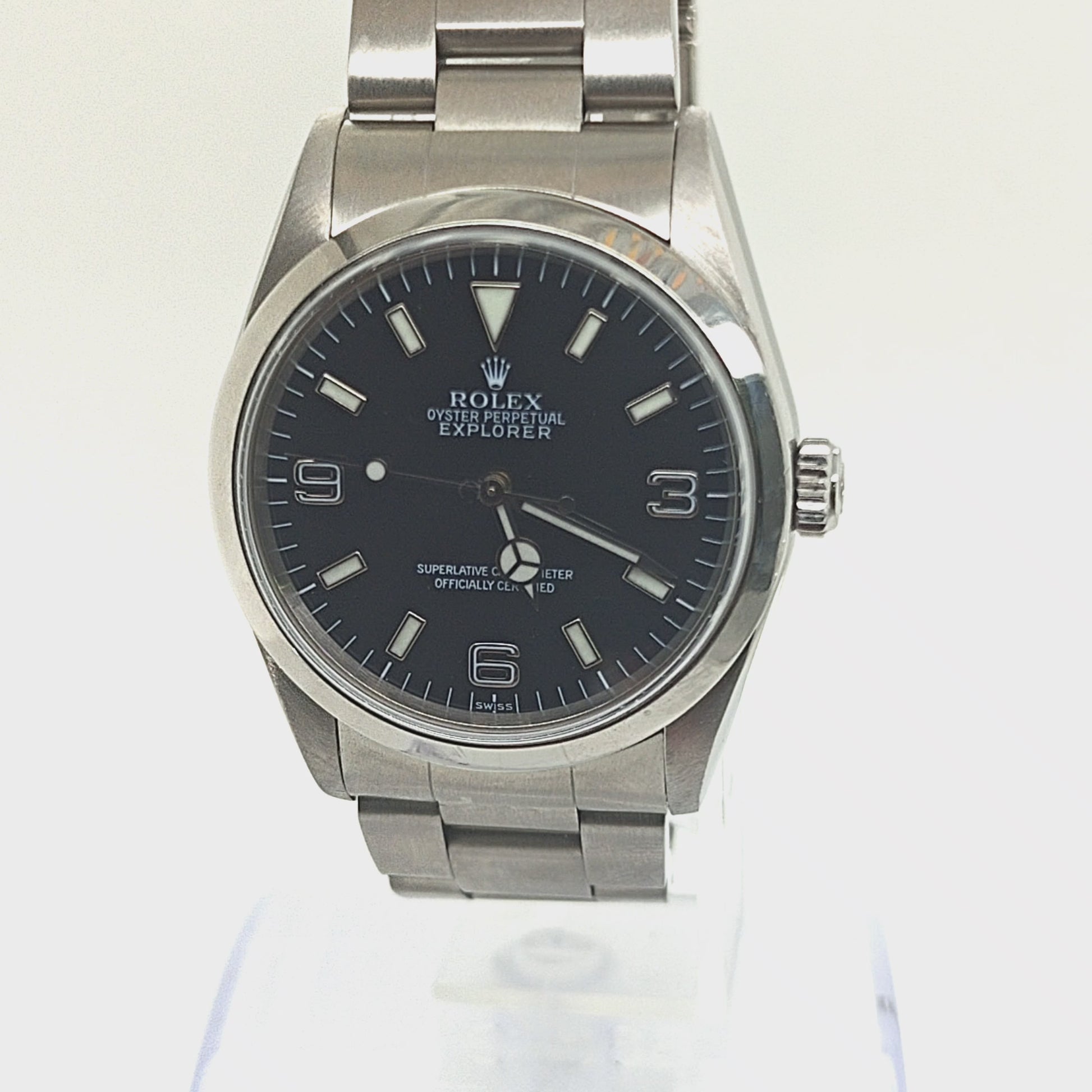 ROLEX EXPLORER 36MM BLACK DIAL STEEL OYSTER BAND