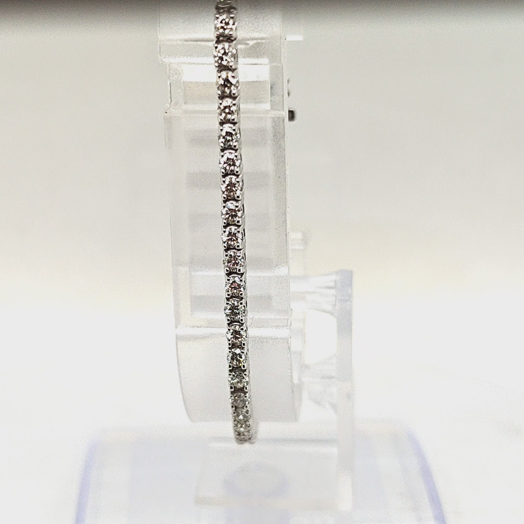 DIAMOND TENNIS BRACELET 3.02CT WHITE GOLD